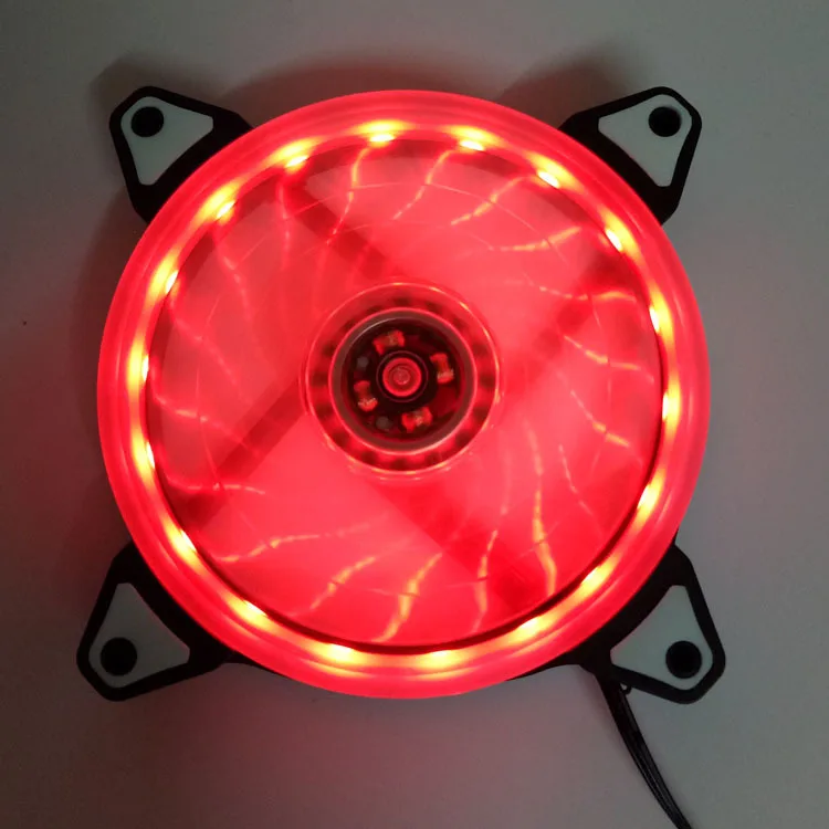 

LED Fan New SXDOOL 12cm Red Transform Led Chassis Fan Mute Heat Dissipation 1300RPM 35.5CFM 20DBA silent case fan