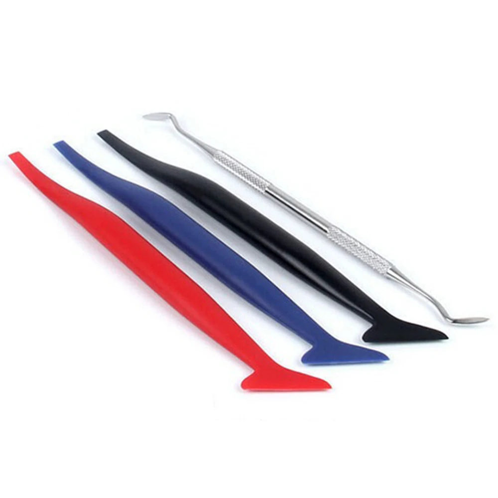 

Mayitr 4in1 Micro Squeegee Set Window Foils Tint Tools for Car Vinyl Wrapping Film Sticker Wrap Tuck Tool
