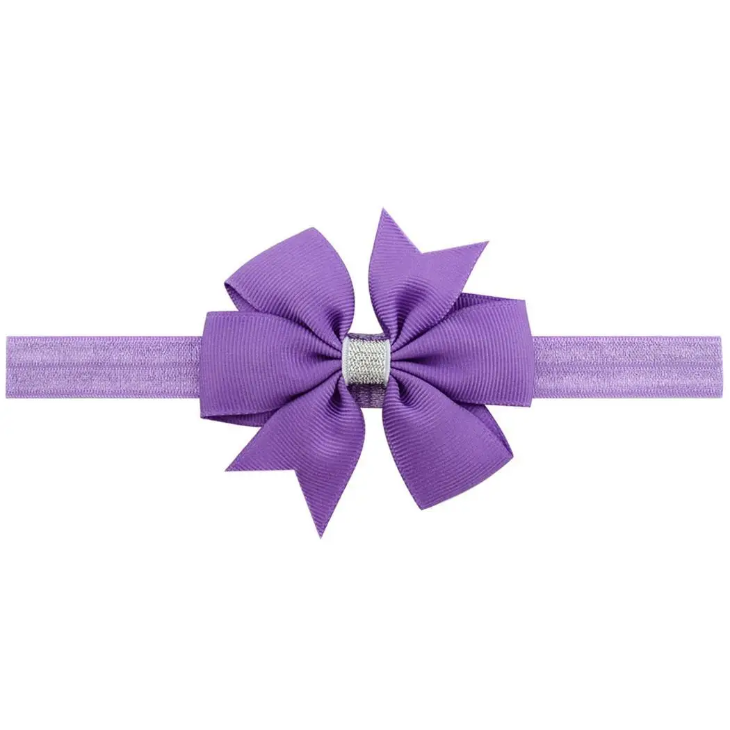 

Baby Girl Cute Bow Shape Elasticity Solid Headband Hair Decoration