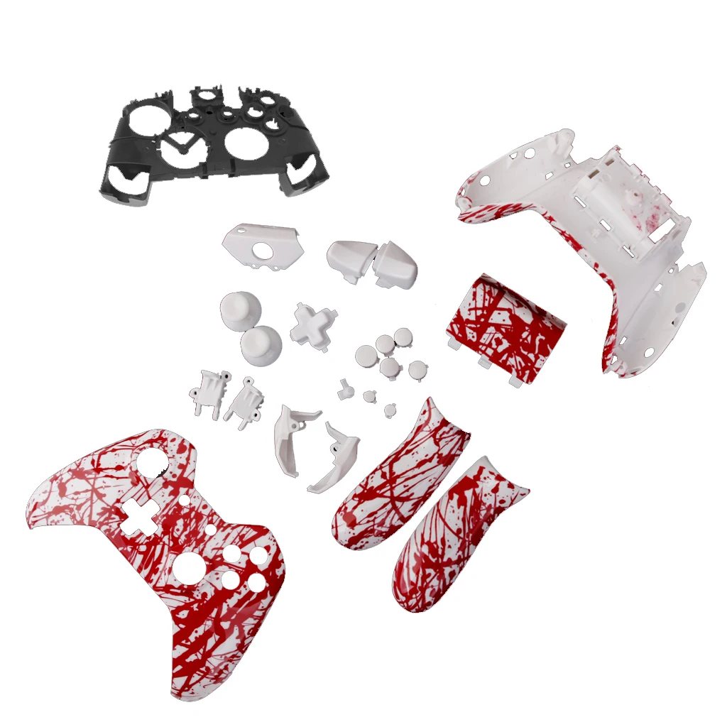 

Full Housing Shell Case Kit Parts for Xbox One Controller -Blood spattering