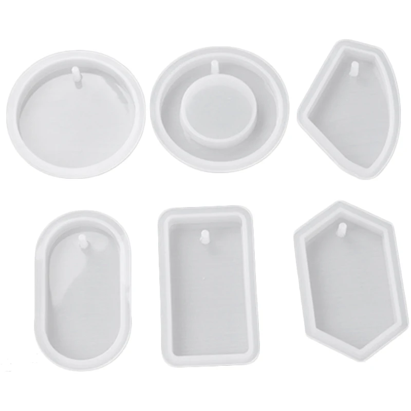 

6Pc Geometric Sweater Pendant Diy Necklace Jewelry Mold Pendants Scale Jewelry Resin Molds For Jewelry Making Tool