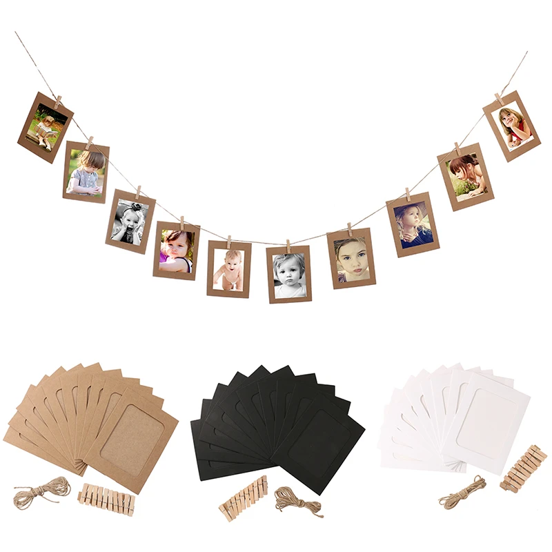 10Pcs/Set Photo Frame 6 Inch Cadre Photo Gift DIY Wall Hanging Paper Wall Frame 10Pcs/Set Photo Frame 6 Inch Cadre Photo Gift DIY Wall Hanging Paper Wall Frame