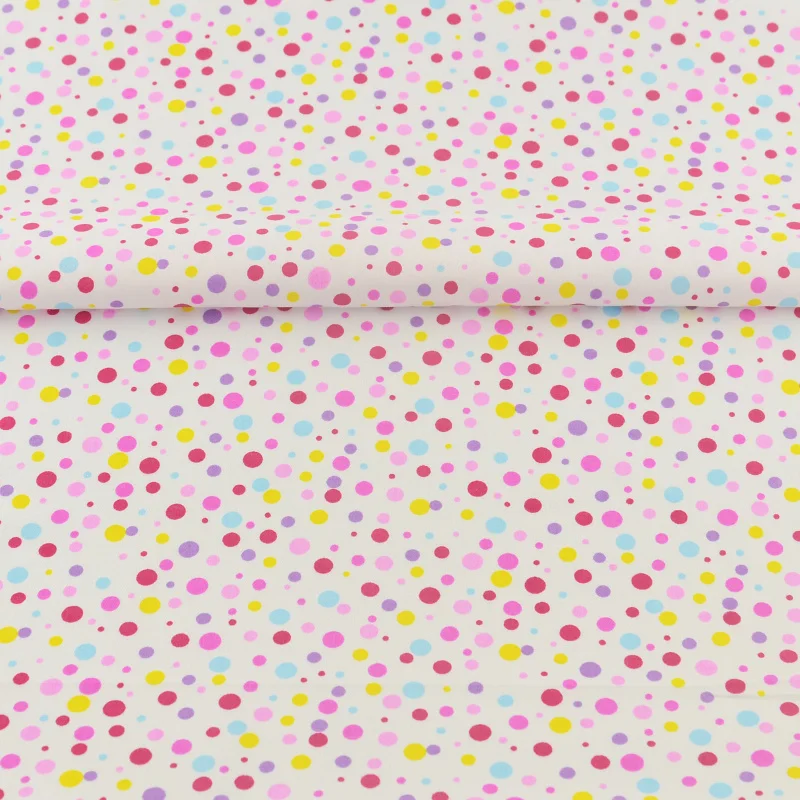 

100% Cotton Fabric Tecido Decoration Scrapbooking Sewing Textile Bedding Cloth Quilting Patchwork Printed Colored Dots Designs