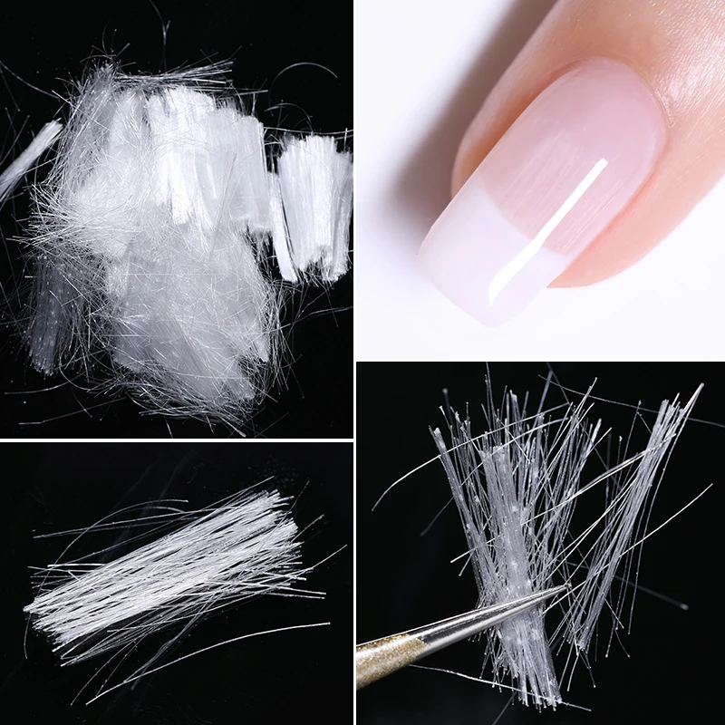 

Fiberglass Nail Form Glass White Acrylic Tips Fiber Nails Nail Art Quick Extension Professional DIY For UV Gel Acrylic Nail Form