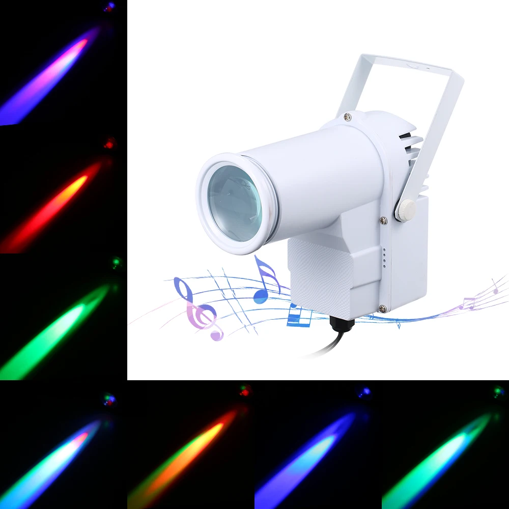 

Portable 15W RGB LED Mini Spot Lamp Stage Light Lighting Fixture Auto-running Disco KTV Bar Club Home Concert Party DJ Show