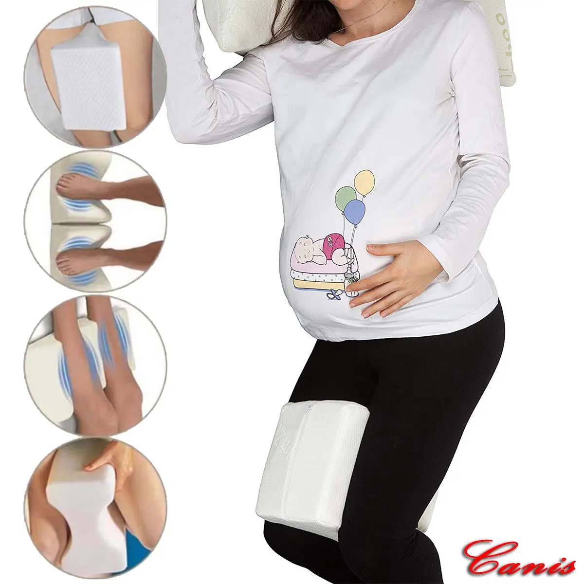 Memory Foam Orthopaedic Leg Knee Pillow Cushion Hips Knee Support Pain