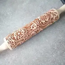 Шаблон печати тисненая Скалка гравировка тисненые бисквит тесто палка приспособления для замешивания кухонные аксессуары