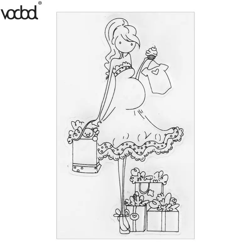 

VODOOL Transparent Clear Silicone Seals DIY Beauty Lady Stamp Scrapbooking Album Photo Card Decoration Supplies Gifts