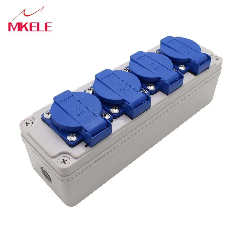 Hot-verkoop M-socke004 Waterdicht Stopcontact Switcher & Socket Met Splash Proof Box (10A 220V) 80*250*70mm Protector