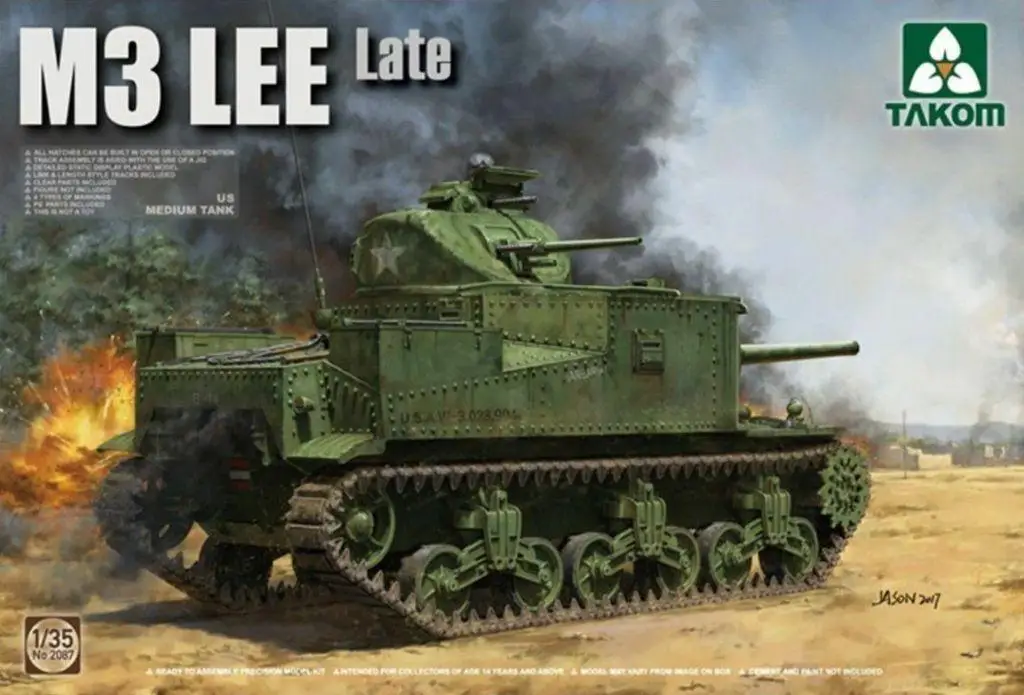 Takom 1/35 2087 Средний бак для США M3 Lee (поздняя версия) | Игрушки и хобби