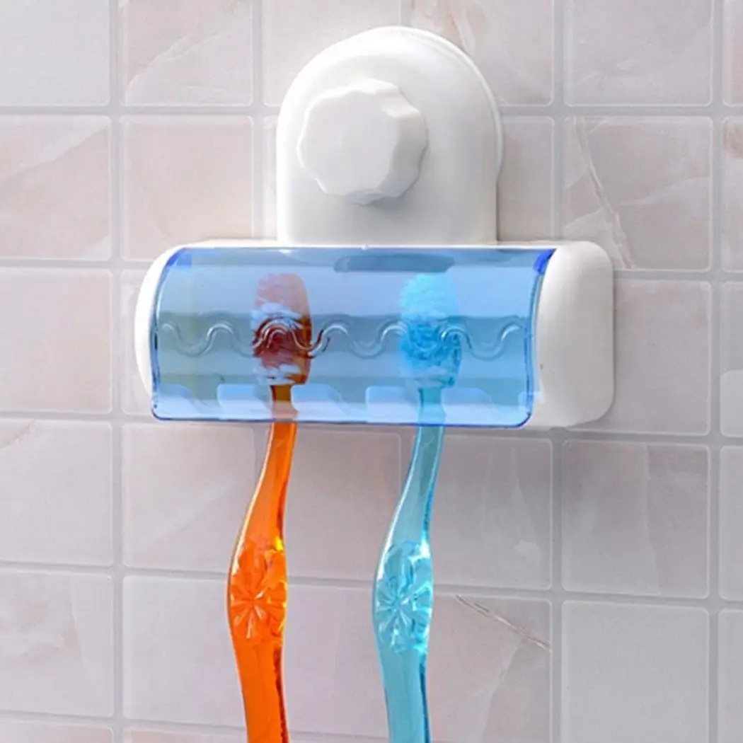 

Bathroom Toothbrush Holder Stand Dustproof Vacuum Suction Home, Bathroom, Hotel, etc. Wall Support Organizer Cup