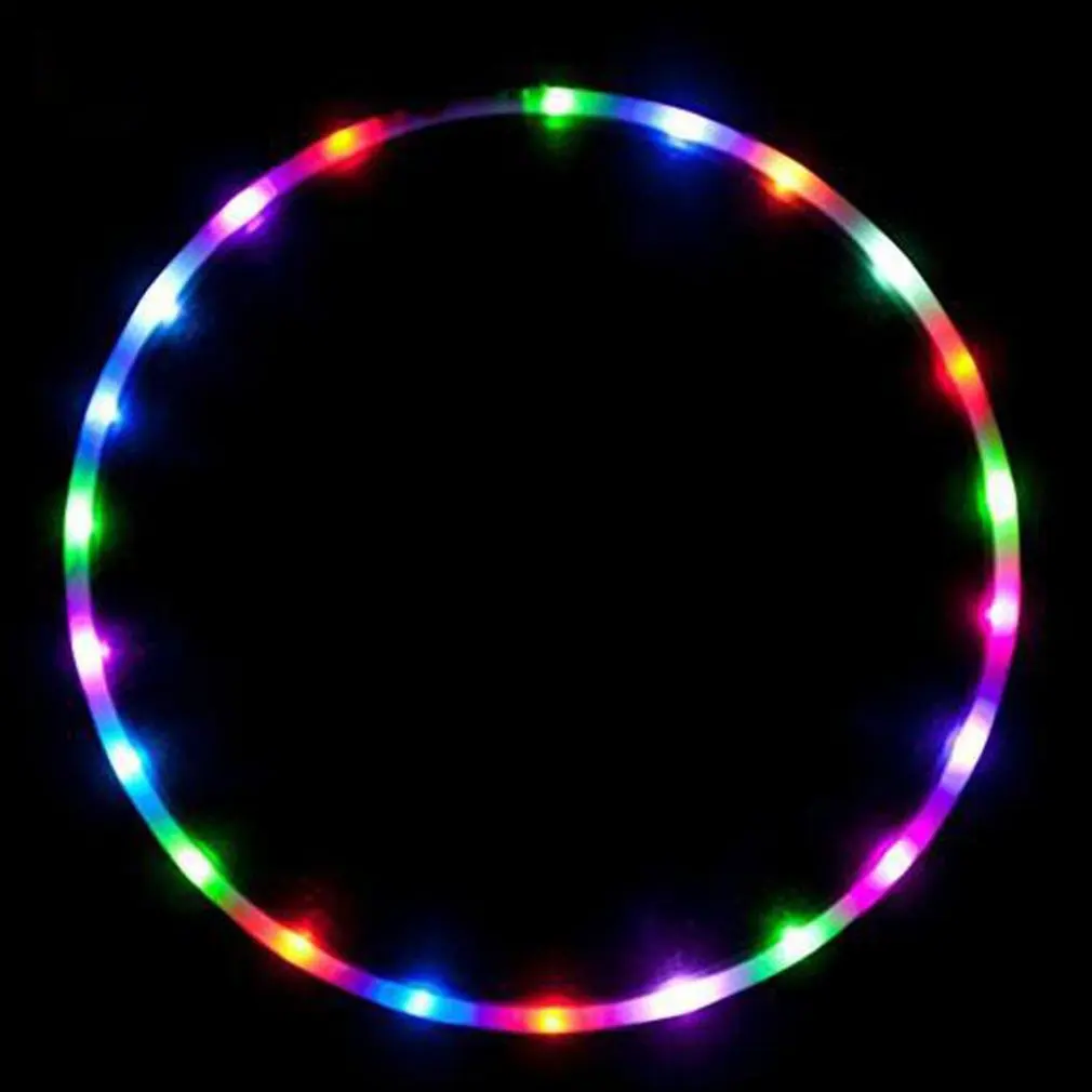 

LED Colorful Fitness Circle Performing Arts Abdominal Fat Loss Light Fitness Crossfit Foldable Sport Hoop Gym Fitness Equipments