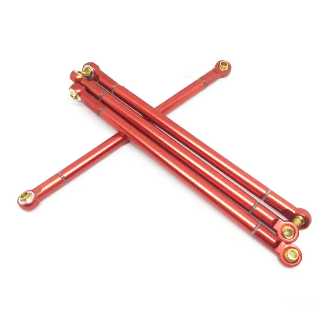 8Pcs  Aluminum Alloy Link Rod Pull Rod 313mm Wheelbase Metal Pull Rod For1/10 Axial SCX10 RC Car Truck Rock Crawler