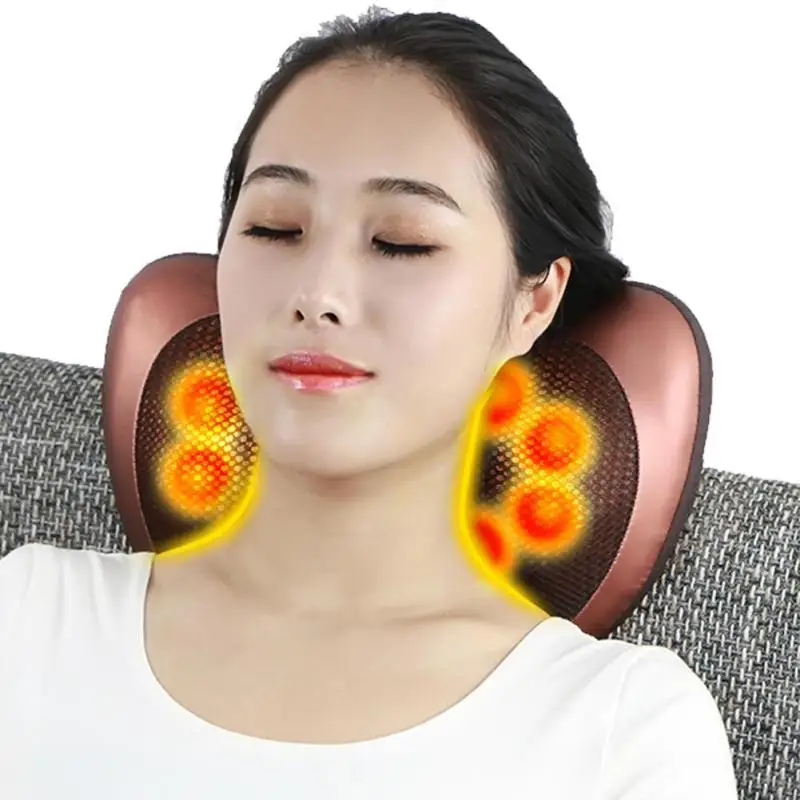 Vibrating Kneading Neck Body Massager Hammer Pillow Infrared Shiatsu