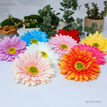 

100 pieces Artificial African Daisy Sunflower Silk Flowers Heads wedding Birthday Party Decorative Faux Gifts Flower DIY A28