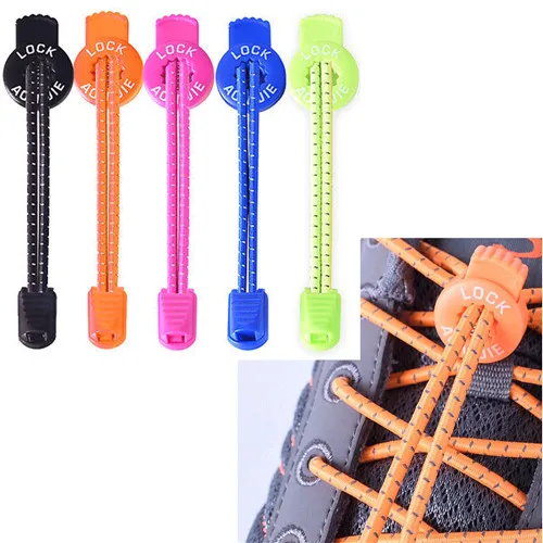 Lazy Man Elastic Laces Lock Shoelaces Running Triathlon Sports Shoe