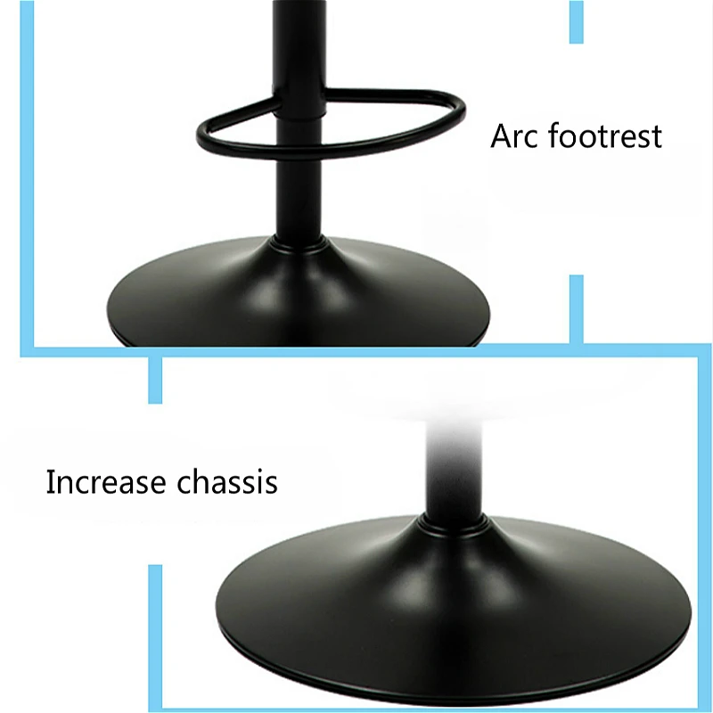 Modern Simple High Stool Lifted Household Bar Chair Rotated Creative Front Desk Stool Increase Chassis with Footrest Bar Stool