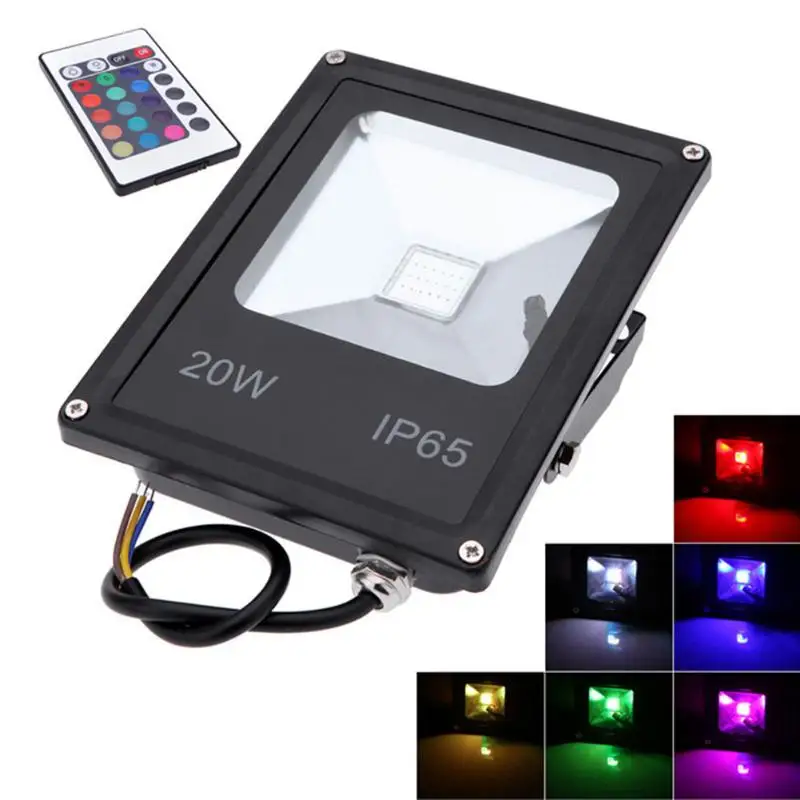 

Ultrathin 20W 85-265V LED Flood Light Floodlight IP65 Water-resistant RGB for sign illumination Outdoor Pathway Garden Yard