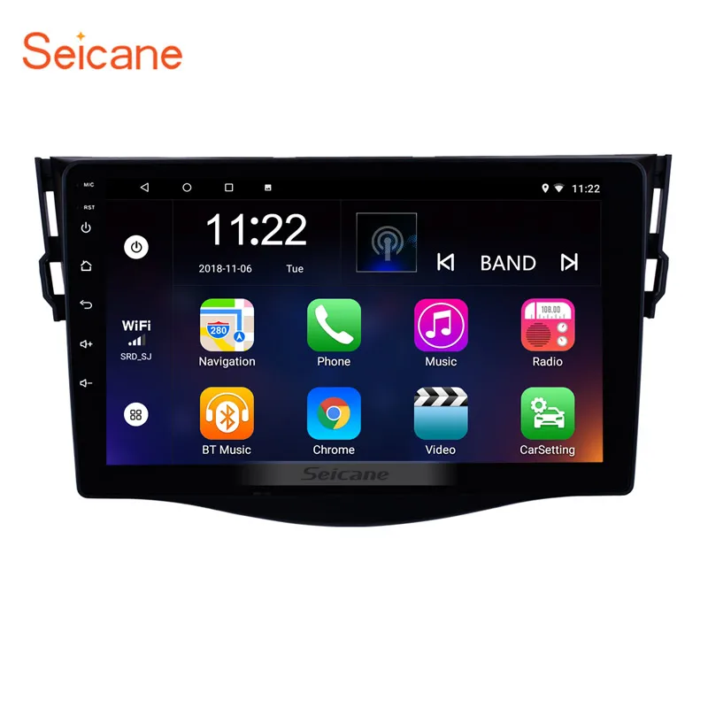 

Seicane 2Din Car GPS Radio For 2013 Toyota RAV4 Android 6.0/7.1/8.1 9" 1080P Touchscreen Multimedia Player Support Backup Camera