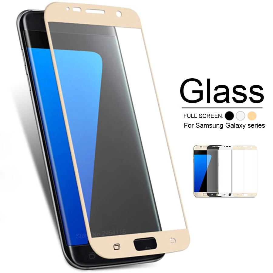 S7 Glass Screen Protector Tempered Glass Case for Samsung Galaxy S7 S6