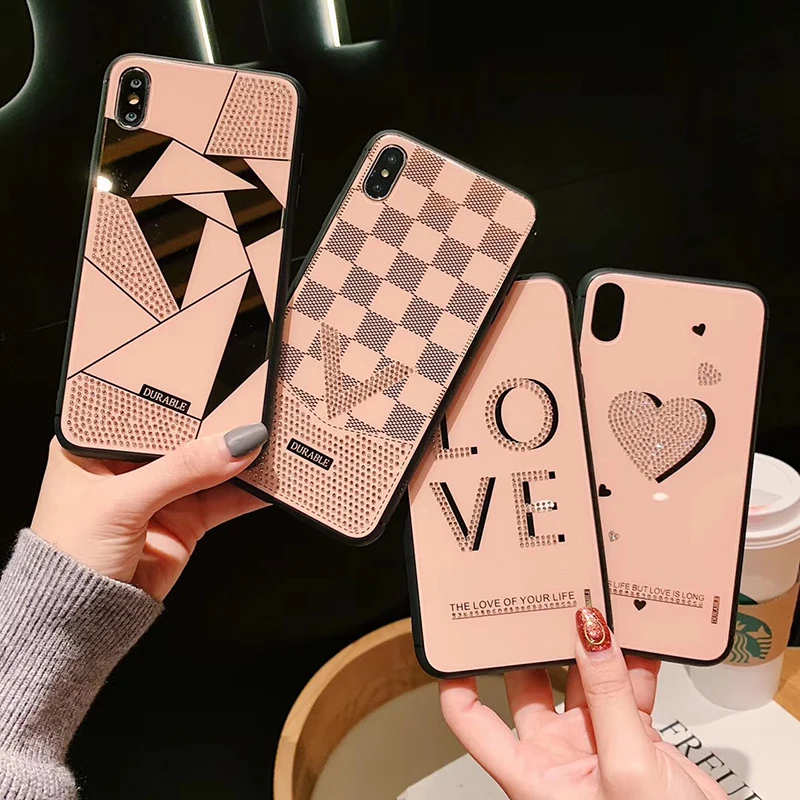 

For iPhone 6s 7 8Plus Mode Bling Diamant transparent Kristall Weiche TPU For iPhone X XS Max XR Crystal case Capa Fall