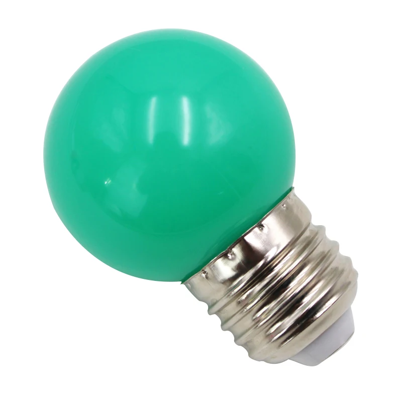 E27 светодиодные лампы-E27 1 w Pe матовый светодиодный Глобус красочный белый/красный/зеленый/синий/Ylellow Лампа 220 v-1 шт (зеленый)