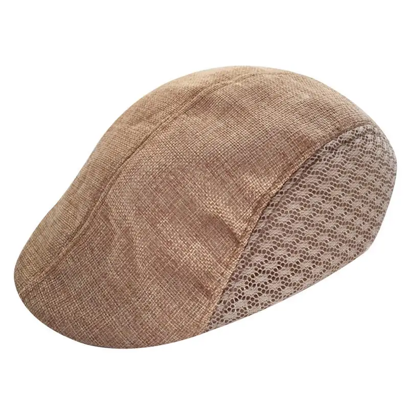 6 ألوان جديد الخريف نمط مريحة تنفس الكتان قبعة شقة كاب بلغ ذروته قبعة لعبة الغولف للرجال والنساء