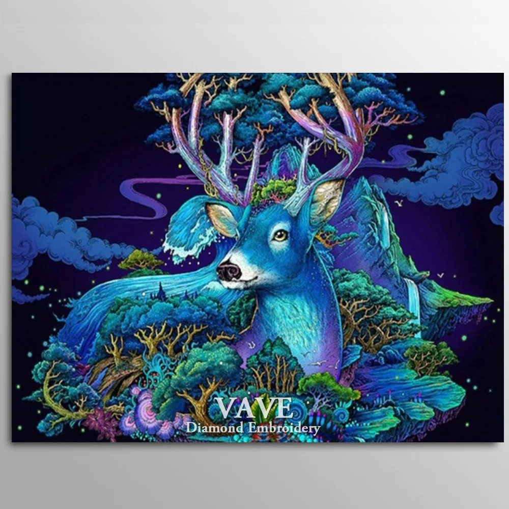 

VAVE 5D Diamond Painting Cross Stitch DIY Diamond Embroidery Sale Full Square Diamond Mosaic Rhinestone Pictures Deer Needlework