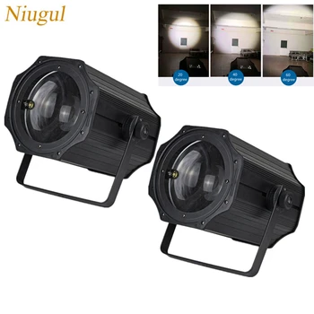 

2pcs/lot COB 200W LED Spot Light Electric Linear Zoom Cold/Warm White COB Stage Lighting 200W Theater Studio LED Par Flood Light