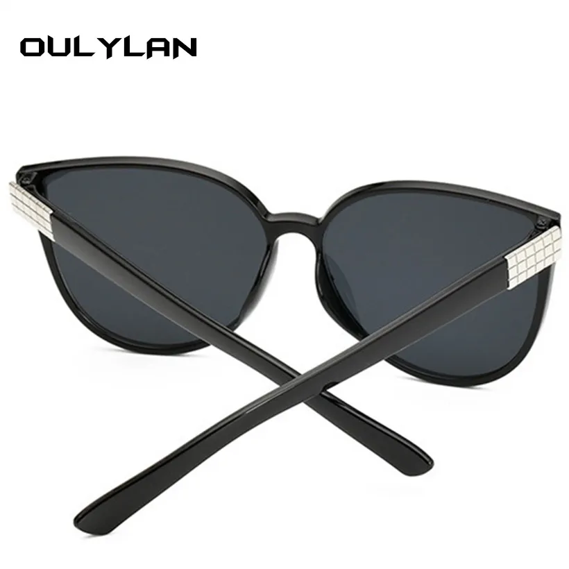 Oulylan мужские солнцезащитные очки больших размеров, солнцезащитные очки «кошачий глаз», женские зеркальные солнцезащитные очки