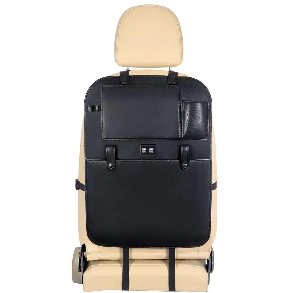 

Multifunctional Anti Kick Bag Protective Cover For Car Seat Back Universal PU Leather Protector Wearable Pad Auto Accessories