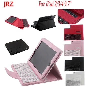 

JRZ Tablet Case 9.7''For iPad 2 iPad 3 iPad 4 Detachable WiFi Bluetooth Keyboard Leather Stand Tablet Cover For iPad 2 3 4