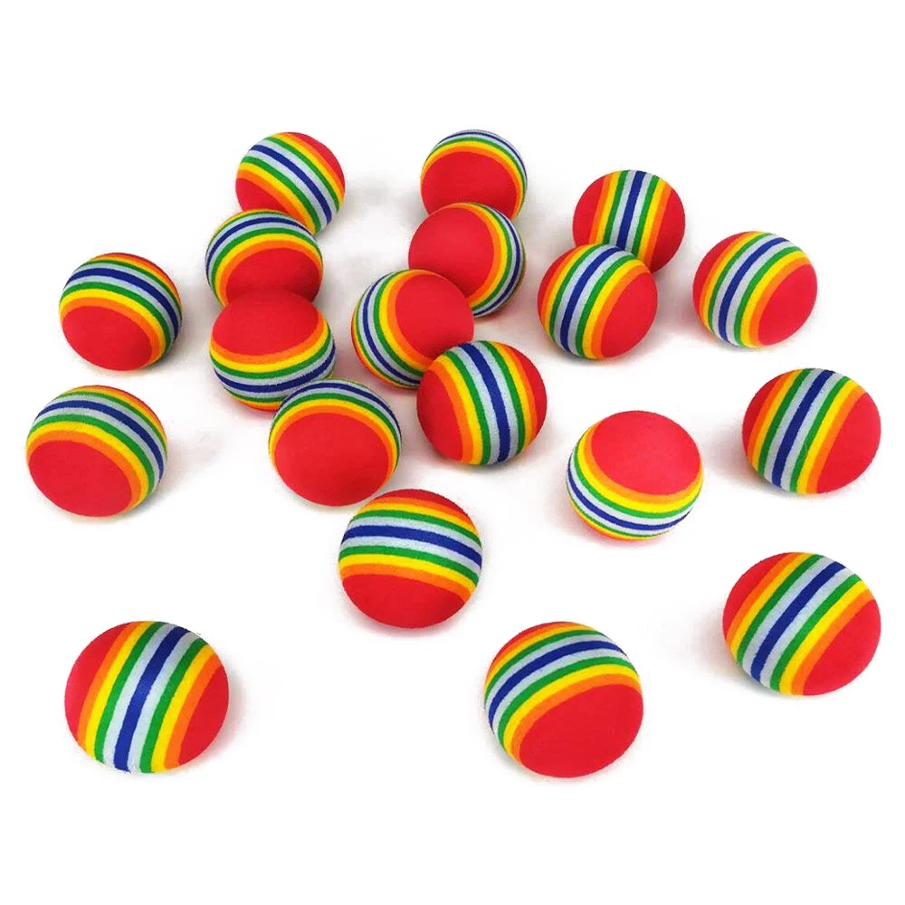 Doutop ممارسة كرة جولف يوريتان الكرة 30 أجزاء مجموعة داخلي ممارسة التدريب جولف الملونة قوس قزح قوس قزح اللون