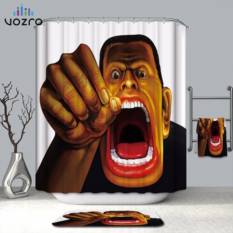 

VOZRO Bathroom Curtain Quality Natural Waterproof Polyester 2 M Cloth 3 Personality Pattern Instead Of Simple Shower Splatoon