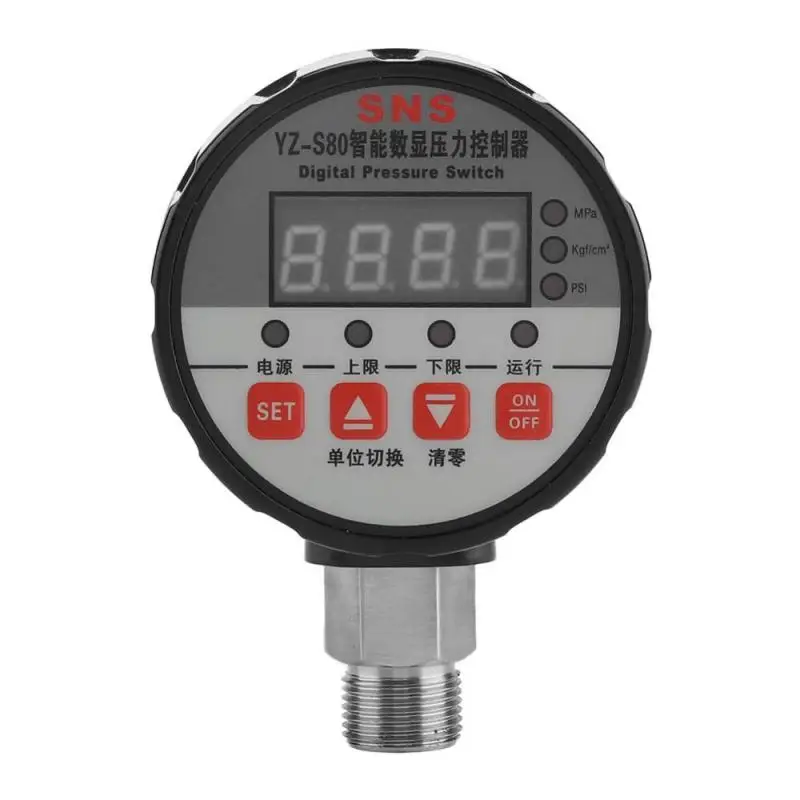

Hot 220V Digital Pressure Switch Controller 0-20Mpa 0.5% FS Accuracy for Water Pump Air Compressor functional