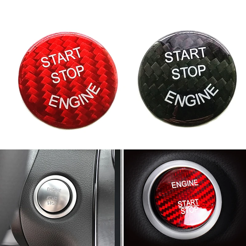 

Carbon Fiber Car Styling Interior Engine Start Stop Button Cover Trim For BMW E60 E90 E91 E92 E93 E70 F10 F12 F25 F26 F15 F16
