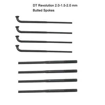 

5 Pieces A Lot DT Swiss RevolutionSpokes Diameter 2.0-1.5-2.0 mm Butted Bicycle Spokes With Pillar Aluminum Alloy 14mm Nipples