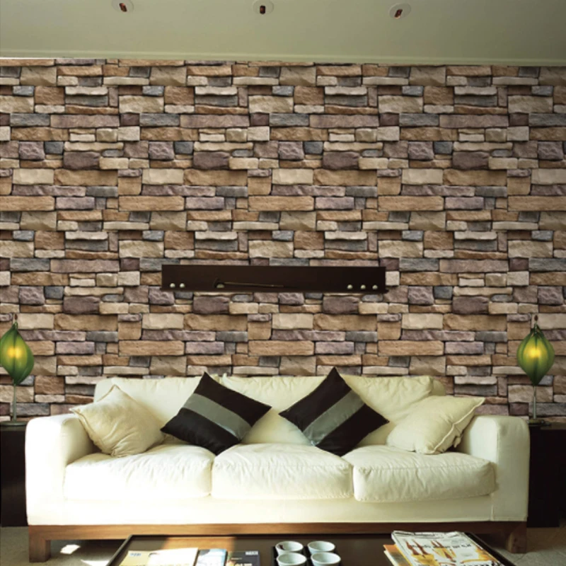 

3D Self Adhesive Wallpaper PVC Waterproof Stone Wallpapers Brick Wall Paper Decorative Wall Stickers Bedroom Home Decor
