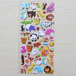 1 лист 'Милые Животные "украшение для дневника детские наклейки 3D ПВХ Корея канцелярские детский сад подарок для ребенка детские игрушки