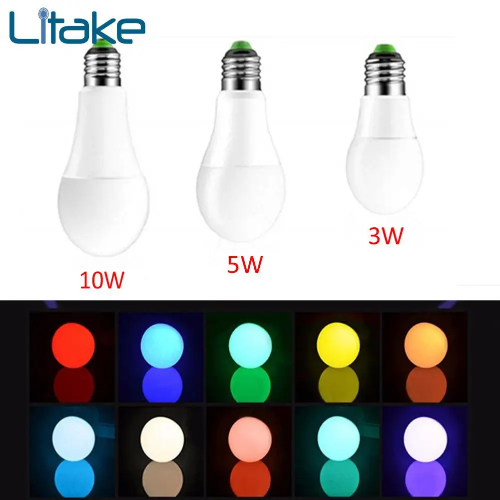 

Colorful E27 LED RGB Bulb Lamp +IR Remote Control 85-265V LED Bulb Home Decoration Interior Spot Light Home LED Lighting Lampada
