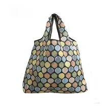 Новая женская складная сумка для покупок эко многоразовая сумка для покупок с короткими ручками Сумка Цветочный Фруктовый кролик Овощной продуктовый