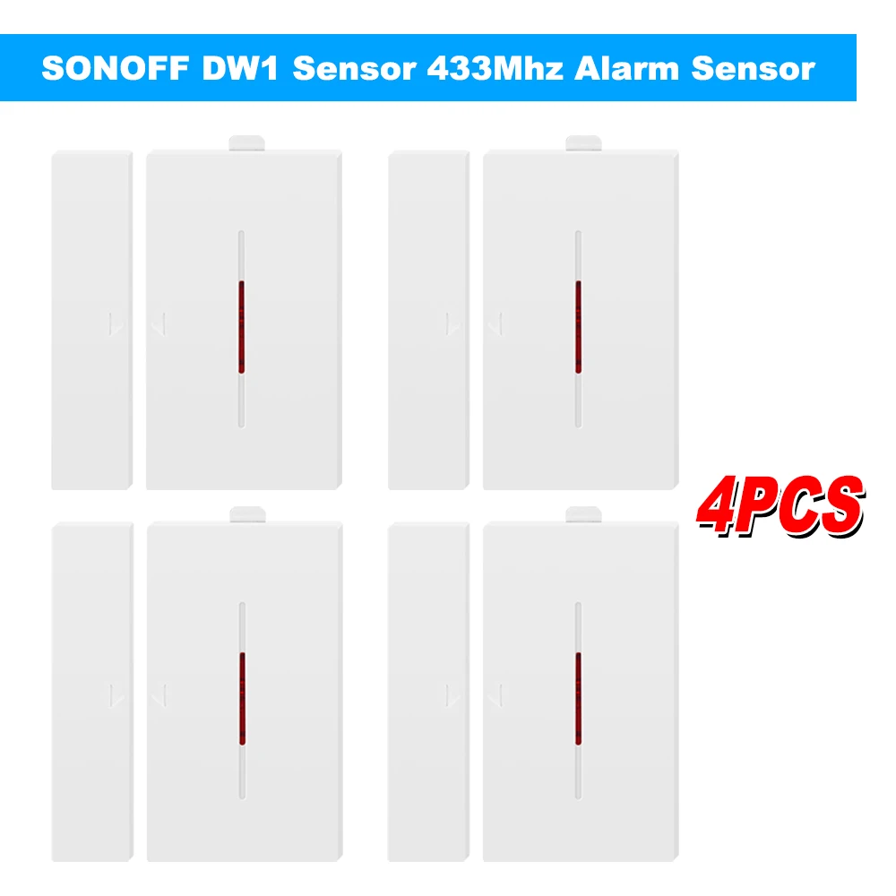 

SONOFF DW1 Sensor 433Mhz Door Window Alarm Sensor Wireless Automation Anti-Theft Alarm For Smart Home Security Alarm System