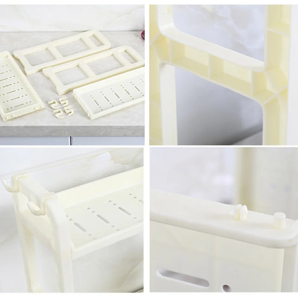 Bathroom Make Up Shelves Kitchen Spice Shelf Desktop Cosmetics Sundries Holder Storage Rack Table Space Saving Kitchen Organizer