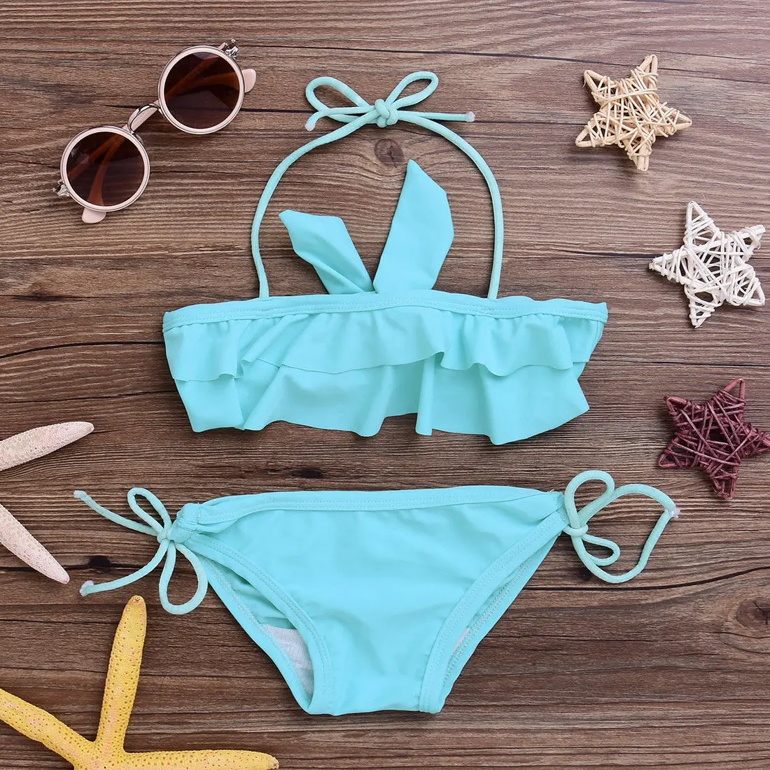 Pudcoco ملابس السباحة مجموعة 2Y-7Y طفل الاطفال الطفل الفتيات Tankini ثوب سباحة مثير ملابس السباحة المايوه بحر