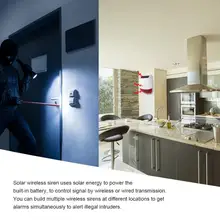 433 МГц беспроводная наружная водостойкая солнечная мощность световая звуковая сирена сигнализация для GSM сигнализация 110дб