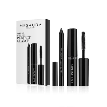 

Mini Kit Panoramic Effect Mascara and Mini Aqua Khol waterproof Black Eye Pencil Mesauda Milan Italian Make-up Brand