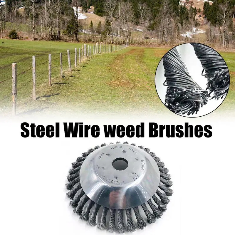 

25MM Aperture 8 Inch Steel Wire Weeding Brush Twisted Wire Bowl Type Rotating Wire Wheel