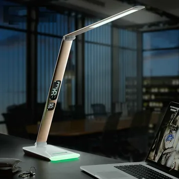 

Mordern Eye Care 12w Led Desk Light Office Work With Rgb Base 5 Brightness 3 Colors Touch Control Tabletop Reading Studying Lamp
