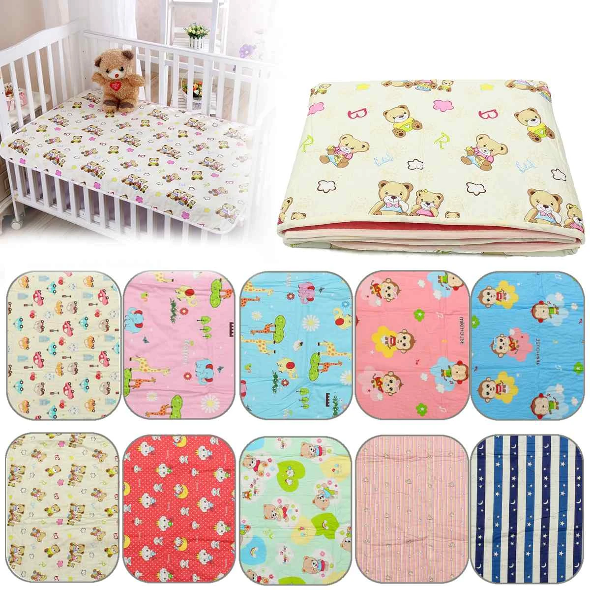 Baby Infant Diaper Nappy Urine Mat Kid Waterproof Bedding Changing Cover Pad US