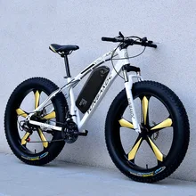 26inch Snow Electric Mountain Bicycle 48v Lithium Battery 500w Motor Fat Ebike 4.0 Tires High Speed Brushless Electric Bike mountain bike fat 48v 500w samsung lithium battery electric bicycle 10 an large capacity 27 speed 26 x 4 0 electric snow bike